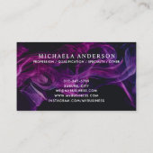 紫はっきりしたモダン煙 名刺 (裏面)