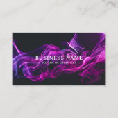 紫はっきりしたモダン煙 名刺 (正面)