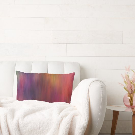 紫はっきりした紫とマゼンタのアクセント芸術的デザイン ランバークッション (ソファ)