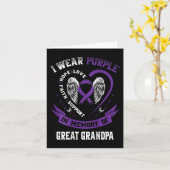 紫は偉大な祖父膵臓癌を記念して着用します カード (黄色い花)