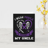 紫は叔父のてんかん啓発を記念して着用します カード (黄色い花)