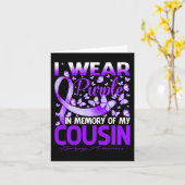 紫は従兄弟を思い出しててんかんの意識向上のため カード (黄色い花)