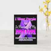 紫は母を思い出して身に着けています、膵臓癌のため カード (黄色い花)