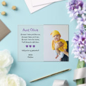 紫は私のゴッドマザー提案バプテスマになる アクリル招待状 (インサイチュ (ウェディング))