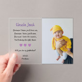 紫は私の神の提案バプテスマになる アクリル招待状 (インサイチュ (ポータブル))