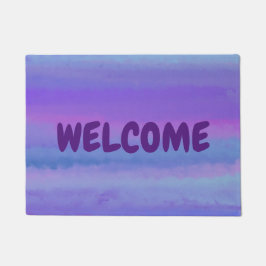 紫は私の色お気に入りの歓迎の書式 ドアマット