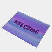 紫は私の色お気に入りの歓迎の書式 ドアマット (アングル)