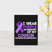 紫は覚せい剤過剰摂取で亡くなった従兄弟を偲んで着てる カード (黄色い花)