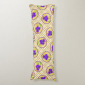 紫ひげアリス絵を描ズオリジナルフラワーアート ボディピロー (正面縦)