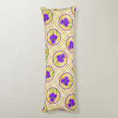 紫ひげアリス絵を描ズオリジナルフラワーアート ボディピロー (裏面 (縦))