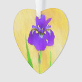 紫ひげ絵画ひげ虹彩の – かわいいオリジナル犬A オーナメント (正面)