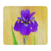 紫ひげ絵画ひげ虹彩の – かわいいオリジナル犬A カッティングボード (正面)