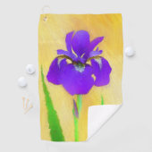 紫ひげ絵画ひげ虹彩の – かわいいオリジナル犬A ゴルフタオル (インサイチュ)