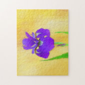 紫ひげ絵画ひげ虹彩の – かわいいオリジナル犬A ジグソーパズル (縦)