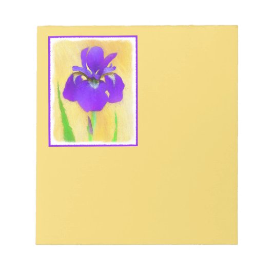 紫ひげ絵画ひげ虹彩の – かわいいオリジナル犬A ノートパッド (正面)