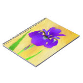 紫ひげ絵画ひげ虹彩の – かわいいオリジナル犬A ノートブック (左側)