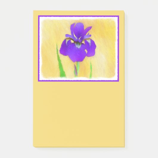 紫ひげ絵画ひげ虹彩の – かわいいオリジナル犬A ポストイット (正面)