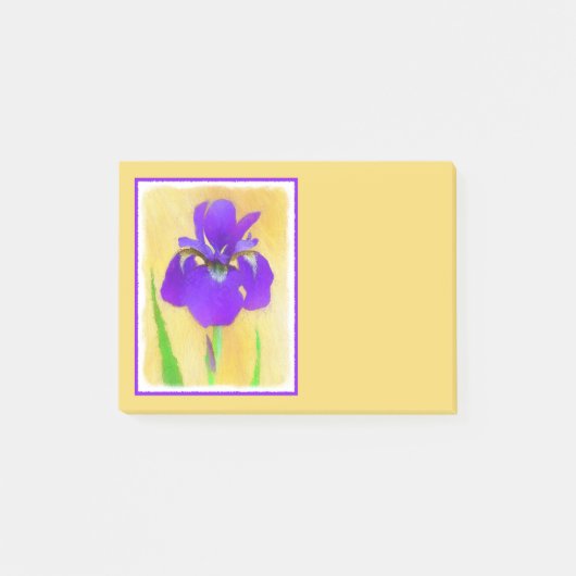 紫ひげ絵画ひげ虹彩の – かわいいオリジナル犬A ポストイット (正面)