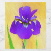 紫ひげ絵画ひげ虹彩の – かわいいオリジナル犬A ワインラベル (シングルラベル)