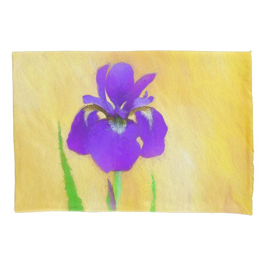 紫ひげ絵画ひげ虹彩の – かわいいオリジナル犬A 枕カバー (正面)