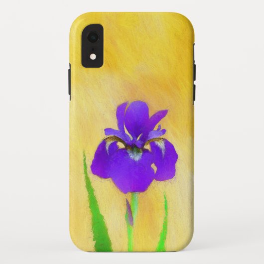 紫ひげ絵画ひげ虹彩の – かわいいオリジナル犬A Case-Mate iPhoneケース (裏面)