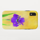紫ひげ絵画ひげ虹彩の – かわいいオリジナル犬A Case-Mate iPhoneケース (裏面(横))