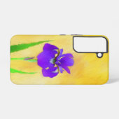 紫ひげ絵画ひげ虹彩の – かわいいオリジナル犬A SAMSUNG GALAXYケース (裏面横)