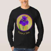 紫ひげ絵画ひげ虹彩の – かわいいオリジナル犬A Tシャツ (正面)