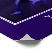 紫ひげ菖蒲パーソナライズされた花 ポスター (角)