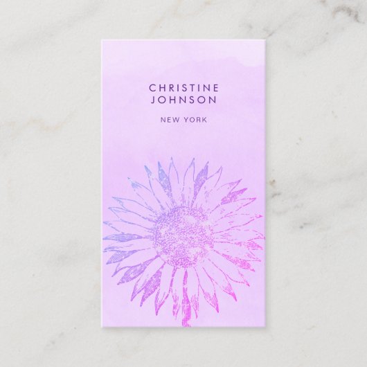 紫ひまわり名刺 名刺 (正面)