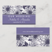紫ひまわり結婚のWebサイトカード エンクロージャーカード (正面/裏面)