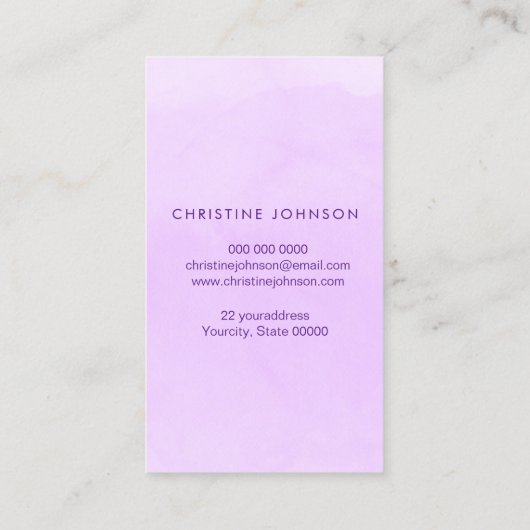 紫ひまわり 名刺 (裏面)