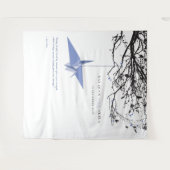 紫ぶら下がったの紙ク結婚レーンの背景 タペストリー (正面(横))