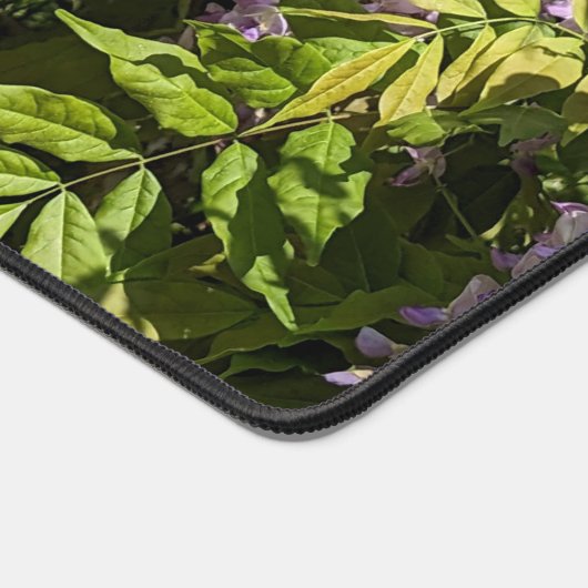 紫ぶら下がった藤フローラ デスクマット (コーナー)