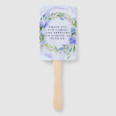 紫ほこりっぽいブルーチューリップヒヤシンス結婚牡丹 ハンドファン (裏面)