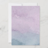 紫ほこりっぽい青い水色アゲート金ゴールド結婚ズ 招待状 (裏面)