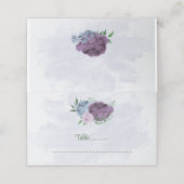 紫ほこりっぽい青い葉花は結婚青 プレイスカード (外部開封)
