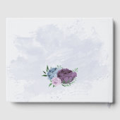 紫ほこりっぽい青のフローラ結婚ズ ゲストブック (裏面)