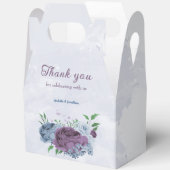 紫ほこりっぽい青のフローラ結婚ズ フェイバーボックス (見開き)