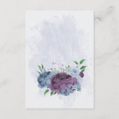 紫ほこりっぽい青結婚フローラ詳細 エンクロージャーカード (裏面)