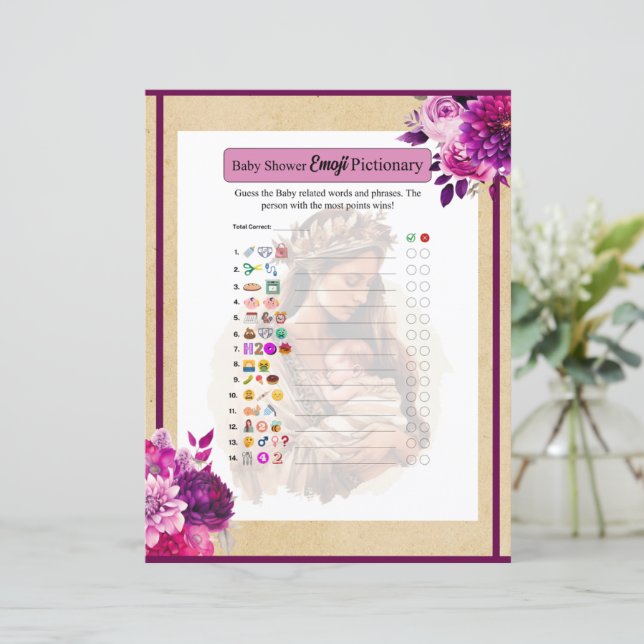 紫ぼほ赤ちゃんシャワー絵文字 (スタンド正面)