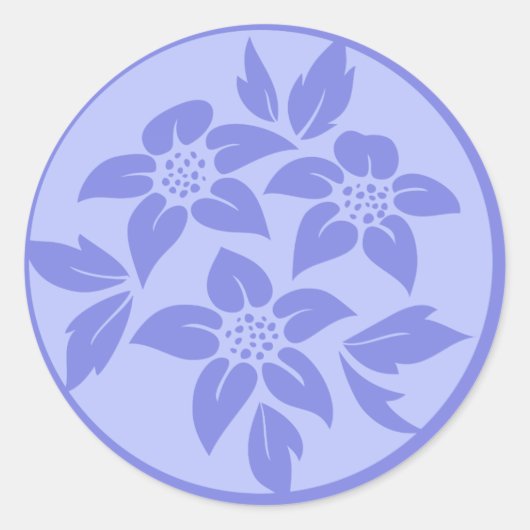 紫またはラベンダー封筒用シール/ギフトラベル ラウンドシール (正面)