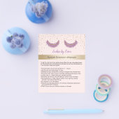 紫まつ毛サロンまつ毛アフターケア指導 チラシ (シングル)