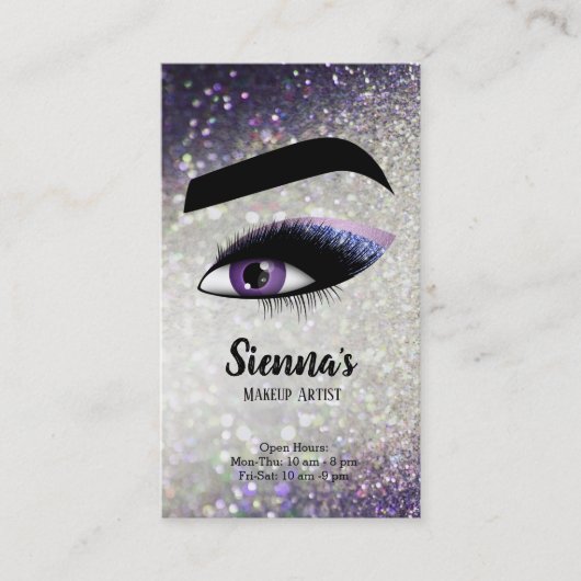 紫まぶし目 名刺 (正面)