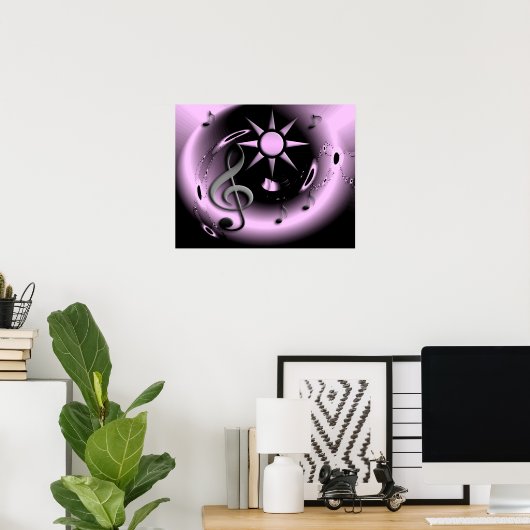 紫もや ポスター (ホームオフィス)