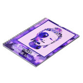 紫やる気を起こさせる仏頭パーソナライズされた ノートブック (左側)