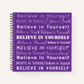 紫やる気を起こさせる信じの「自分で王室の」 ノートブック (正面)