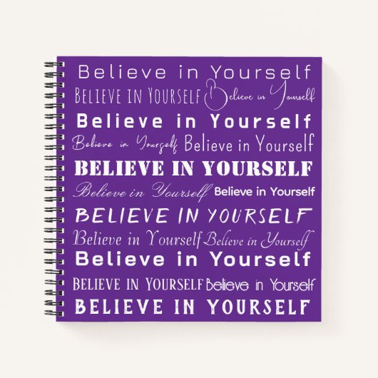 紫やる気を起こさせる信じの「自分で王室の」 ノートブック (正面)