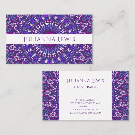 紫れきマンカラフルダラ 名刺 (正面/裏面)