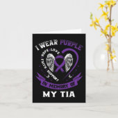 紫を着て私のティアを膵臓がんの記憶に カード (黄色い花)